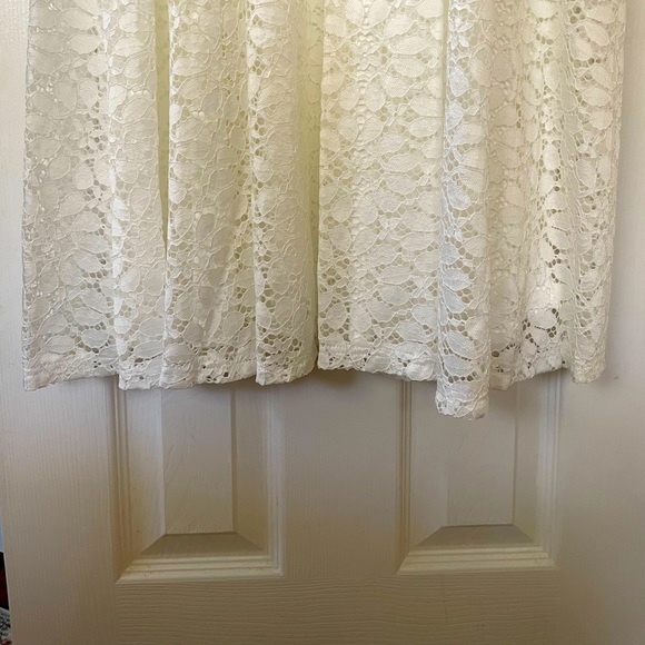 Cream Lace Wedding Dress sz L - Picture 3 of 4